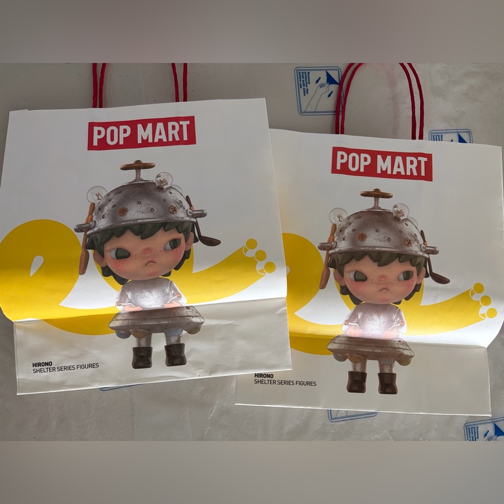 Pop Mart Hirono Shelters Series Shopping Gift Bags set of 2